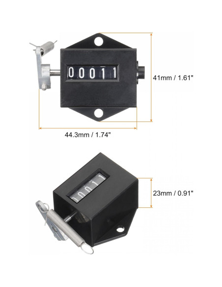 Contador Manual uxcell de 5 Dígitos para Maquinaria Contador Manual uxcell de 5 Dígitos para Maquinaria