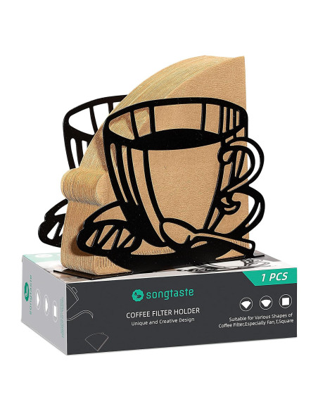 Soporte para Filtros de Café Songtaste 14x10cm Acero Inoxidable Soporte para Filtros de Café Songtaste 14x10cm Acero Inoxidable