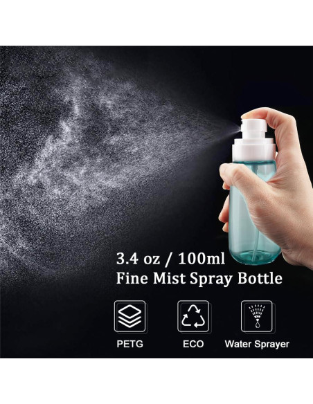 Paquete de 2 Botellas Spray Neblina Fina Wowang 100ml Verde+Rosa Paquete de 2 Botellas Spray Neblina Fina Wowang 100ml Verde+Rosa