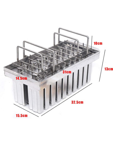 Kit de Moldes para Helados JUOPTGJ 20 Pcs Acero Inoxidable