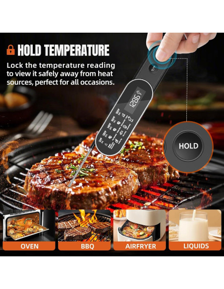 Termómetro de Carne Inalámbrico PRAVETTE - Lectura Instantánea Termómetro de Carne Inalámbrico PRAVETTE - Lectura Instantánea