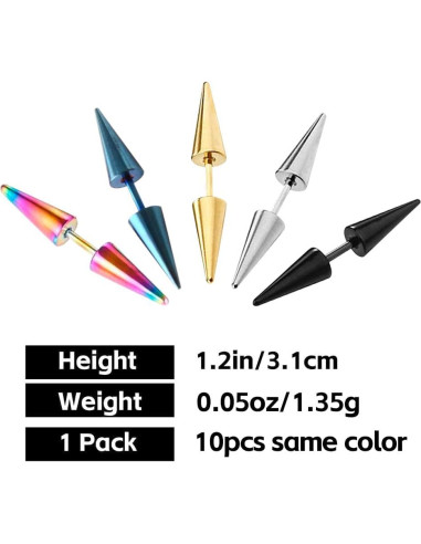 Accesorios de Cabello Gótico Millevibe - 10 Piezas Clips Metal