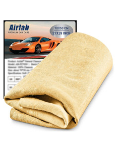 Paño Chamois Airlab 20" x 27.5" Cuero Natural Absorbente