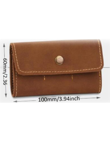 Billetera de Tarjetas SD de Cuero Marrón - Almacenamiento Plegable
