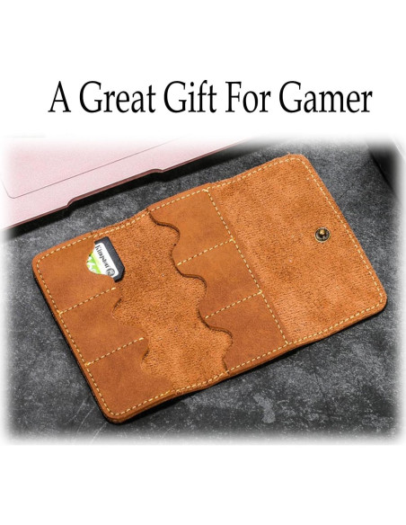 Billetera de Tarjetas SD de Cuero Marrón - Almacenamiento Plegable Billetera de Tarjetas SD de Cuero Marrón - Almacenamiento Plegable