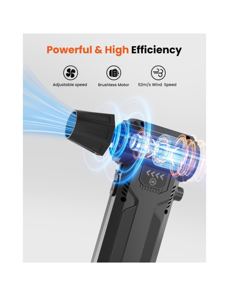 Soplador de Aire Eléctrico PECODE AC-27 380000RPM Carga Rápida Soplador de Aire Eléctrico PECODE AC-27 380000RPM Carga Rápida