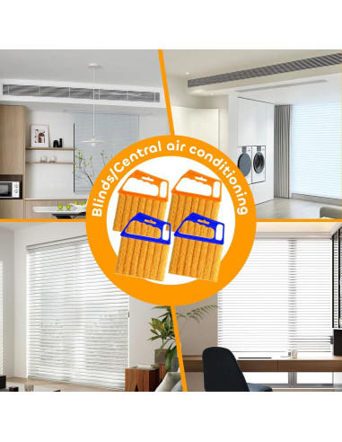 Limpiador de Persianas Qilxziy 4 Pcs Microfibra Lavable