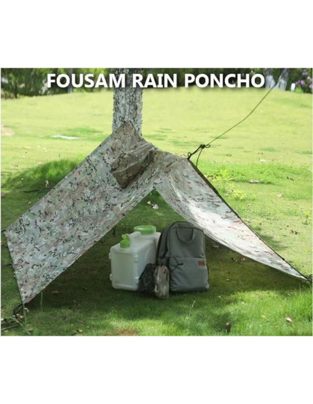 Poncho de Lluvia Fousam Impermeable 140x210 cm Multiusos Poncho de Lluvia Fousam Impermeable 140x210 cm Multiusos