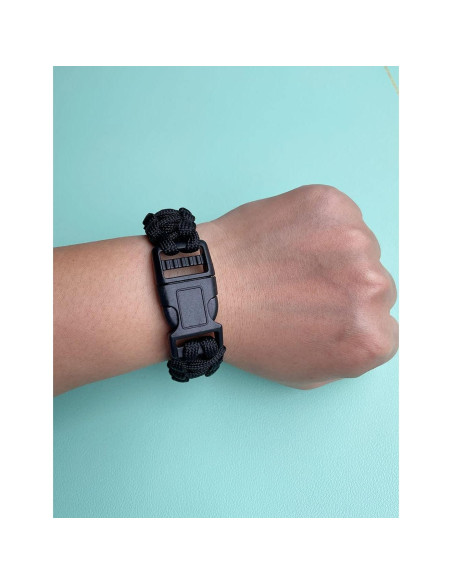 Pack de 2 Pulseras de Paracord Tácticas 22cm para Supervivencia