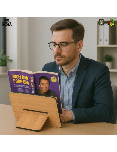 Soporte de Libro de Madera Gift Kya De Ajustable Ergonómico