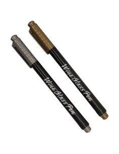 Juego de Marcadores de Vino Reutilizables Handy Housewares - Dorado y Plateado