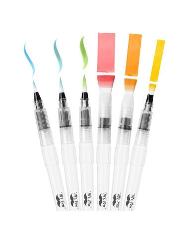Marcadores de Pincel Acuarelables Mr. Pen - Set de 6 Unidades