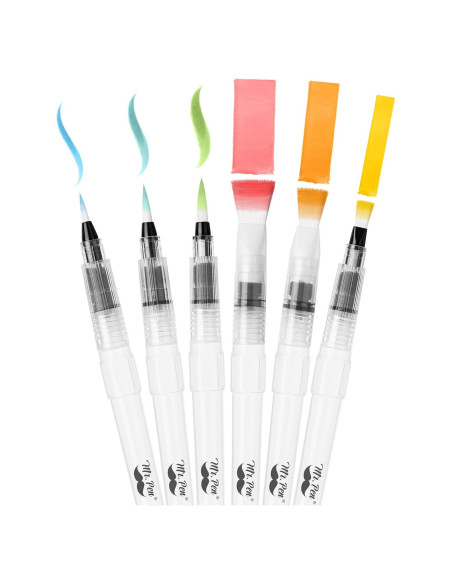Marcadores de Pincel Acuarelables Mr. Pen - Set de 6 Unidades Marcadores de Pincel Acuarelables Mr. Pen - Set de 6 Unidades