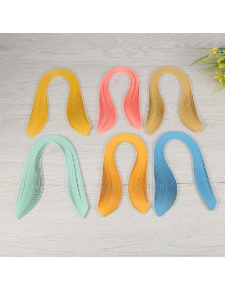 Set de 600 Tiras de Papel Quilling Hilitand 3x39cm Colores Vivos Set de 600 Tiras de Papel Quilling Hilitand 3x39cm Colores Vivos
