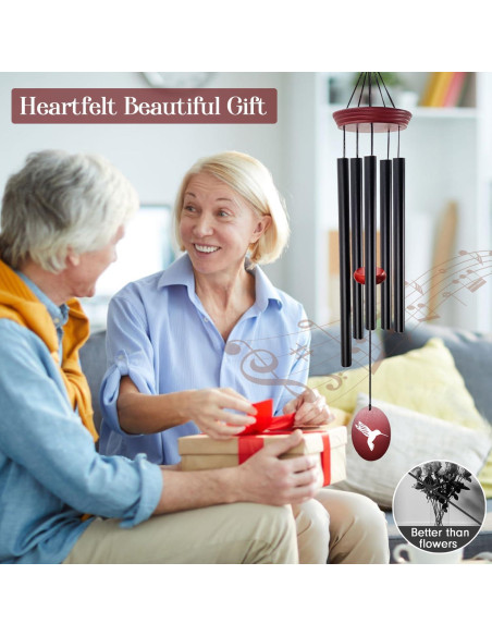 Campana de Viento Howarmer 83.82 cm Colibrí Rojo Exterior Campana de Viento Howarmer 83.82 cm Colibrí Rojo Exterior