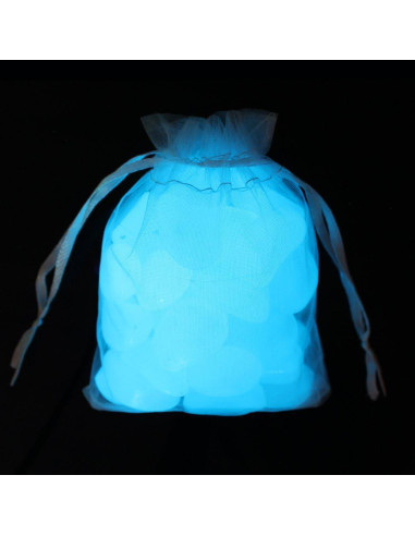 120 Piedras Brillantes Luminiscentes para Acuario Azul Cielo