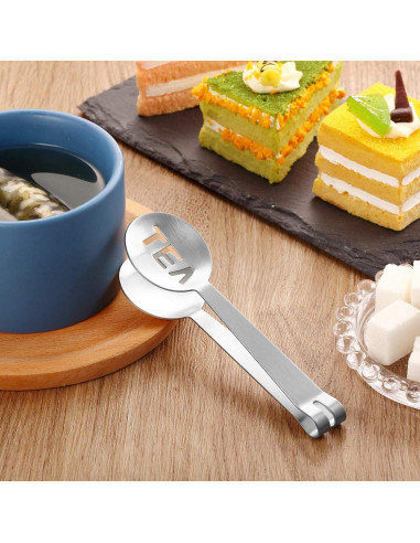 Pinzas Exprimidoras de Té Patelai - Acero Inoxidable (4 Piezas)