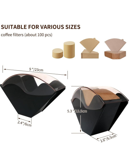 Soporte para Filtros de Café PADELE Negro 24.1x14 cm Soporte para Filtros de Café PADELE Negro 24.1x14 cm