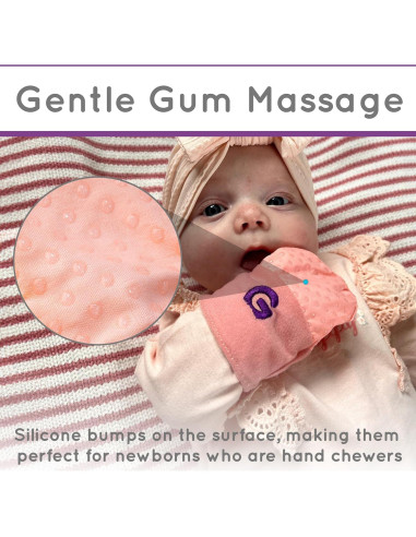 Mitones Antirrasguños Gummee Rosa para Bebés