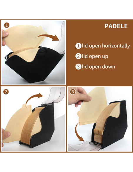 Soporte para Filtros de Café PADELE Negro 24.1x14 cm Soporte para Filtros de Café PADELE Negro 24.1x14 cm