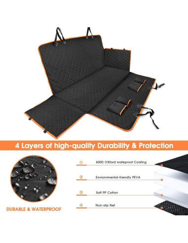 Funda de Asiento para Perros Elouta BK0CWZD Impermeable Universal