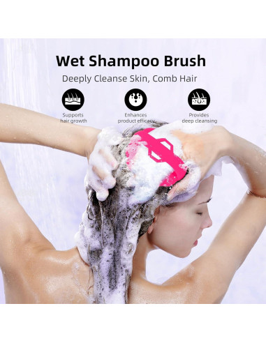 Masajeador de Cuero Cabelludo MTDLYICE Rojo - Exfoliante Suave