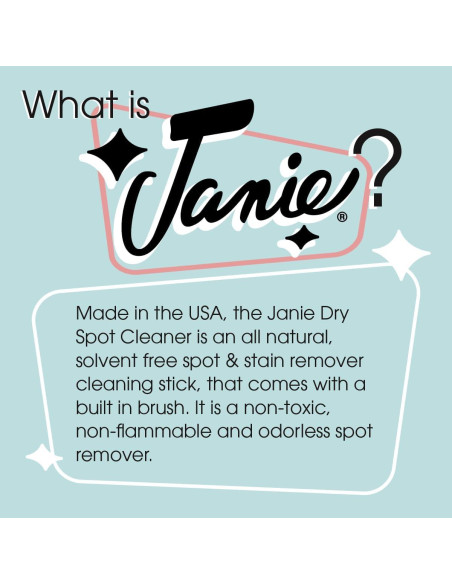 Quitamanchas Instantáneo Janie 11.34 g - Stick Portátil Ecológico Quitamanchas Instantáneo Janie 11.34 g - Stick Portátil Ecológico