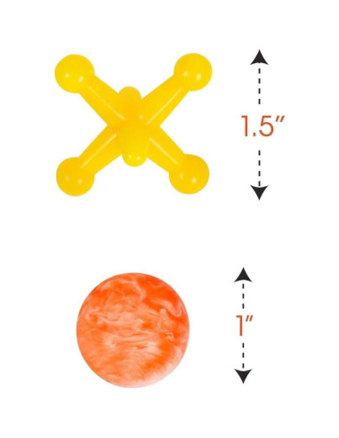 Juego de Jacks Grande Neon ArtCreativity - 3 Juegos con 10 Jacks y 1 Pelota