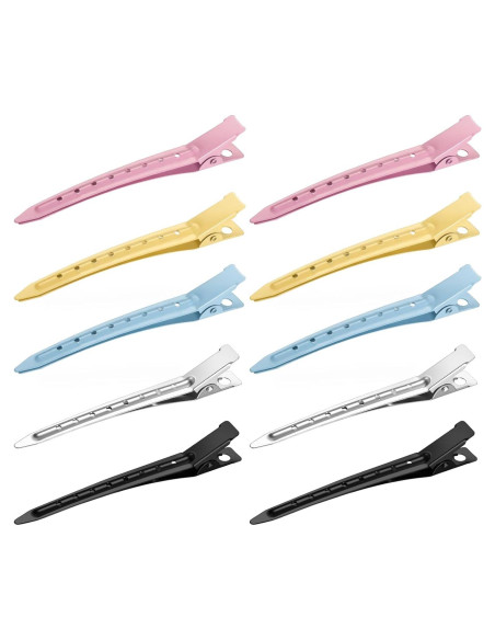 40 Clips de Pato Metal Antioxidante 9 cm Color Mezclado 40 Clips de Pato Metal Antioxidante 9 cm Color Mezclado