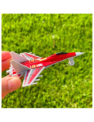 Juego de 12 Aviones de Combate Mini MDE Toys - Deslizantes