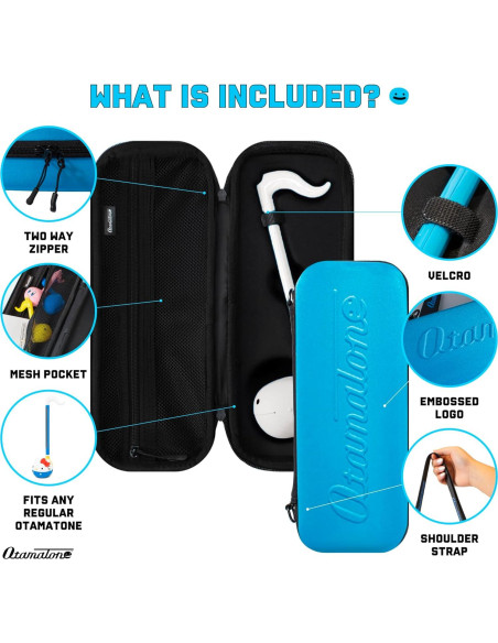Otamatone Regular Negro + Funda Azul - Sintetizador Musical Portátil Otamatone Regular Negro + Funda Azul - Sintetizador Musical Portátil