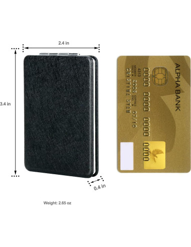 Espejo de Tocador Plegable Doble Cara YTZJ Negro Compacto