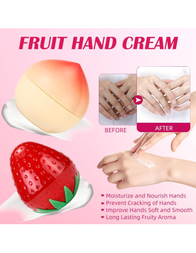 Set de 2 Crema de Manos Hidratante Minfei - Fresa y Lima