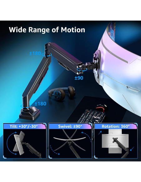 Soporte de Monitor Ultrawide MOUNTUP 22-43" 1-15 kg Ajustable