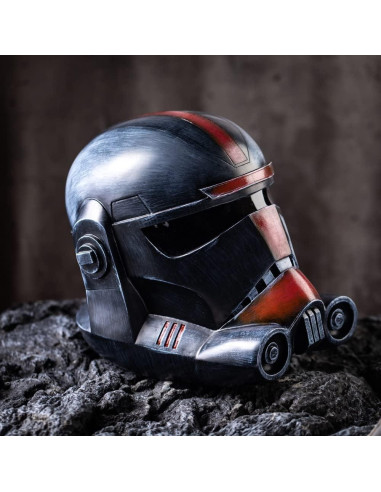Casco Deluxe Cosplay SW Negro Rojo 50-61 cm Resina