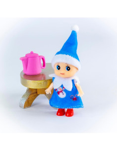 Muñeca Elfo Bebé Pequeño ZTI 10 cm Vestido Azul 2