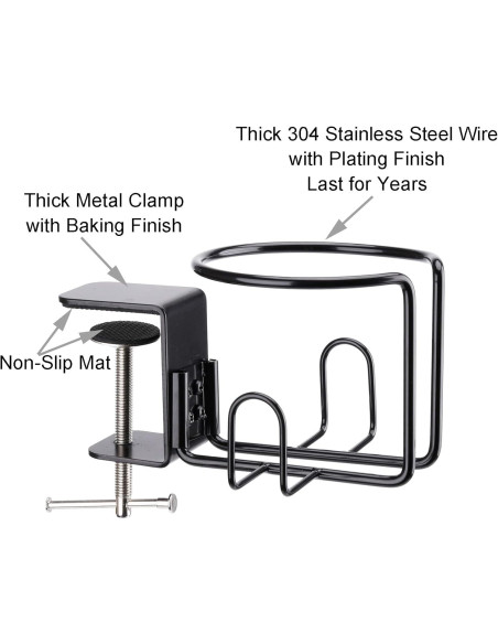 Soporte para Taza de Escritorio LEKUSHA Antidesbordamiento Negro Soporte para Taza de Escritorio LEKUSHA Antidesbordamiento Negro