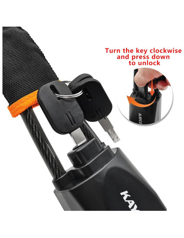 Cerradura de Volante Antirrobo KAYCENTOP 43.18 cm Negro