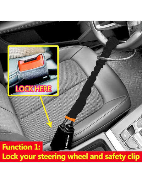 Cerradura de Volante Antirrobo KAYCENTOP 43.18 cm Negro Cerradura de Volante Antirrobo KAYCENTOP 43.18 cm Negro