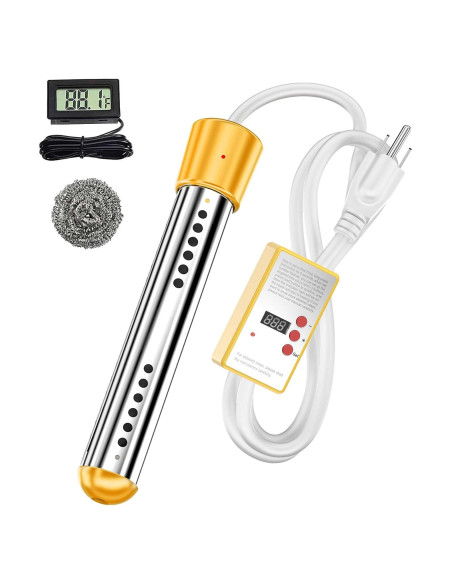 Calentador de Agua Eléctrico OEOEKHDJ 2000W Inmersión Amarillo Calentador de Agua Eléctrico OEOEKHDJ 2000W Inmersión Amarillo
