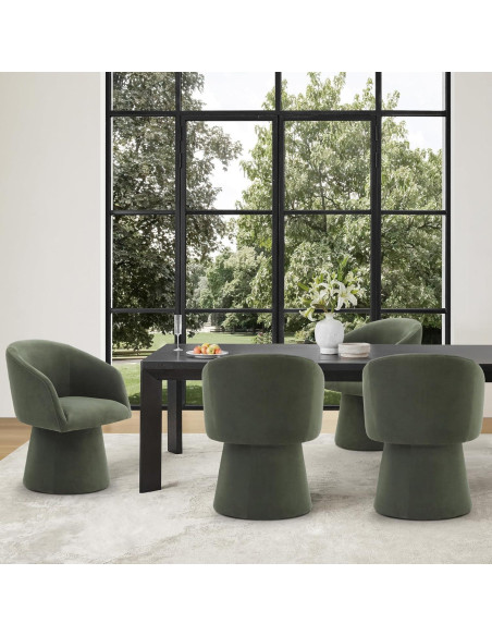 Silla de Comedor Giratoria KISLOT Verde Moderna 360 Silla de Comedor Giratoria KISLOT Verde Moderna 360