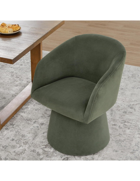 Silla de Comedor Giratoria KISLOT Verde Moderna 360 Silla de Comedor Giratoria KISLOT Verde Moderna 360
