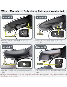 Cámara Dash 4K Delantera y 1080P Trasera Mangoal para Chevy Suburban/Tahoe 2015-2020 2