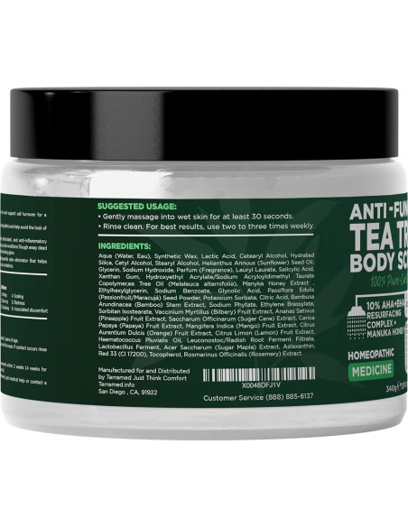 Exfoliante Corporal Antifúngico Terramed 500 ml - Aceite de Árbol de Té Exfoliante Corporal Antifúngico Terramed 500 ml - Aceite de Árbol de Té