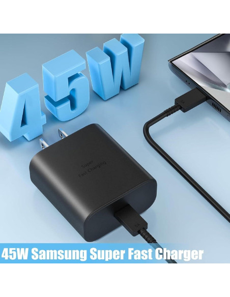 Cargador Rápido USB-C 45W Samsung Galaxy S25 S24 S23 Cargador Rápido USB-C 45W Samsung Galaxy S25 S24 S23