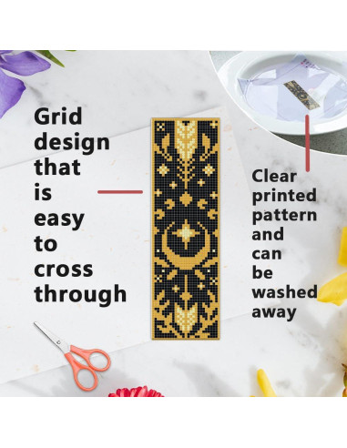 Kit de Marcadores de Punto de Cruz INFUNLY Sol Luna 6 Piezas