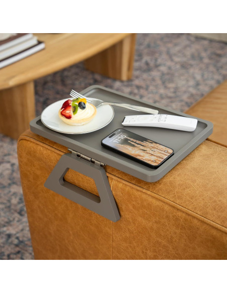Mesa de Brazo de Sofá Shamrock Home Trayble 34.9x24.1cm Gris Mesa de Brazo de Sofá Shamrock Home Trayble 34.9x24.1cm Gris