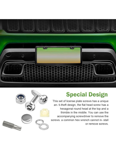 Kits de Tornillos Antirrobo Shakas para Placas de Licencia 54 Piezas Kits de Tornillos Antirrobo Shakas para Placas de Licencia 54 Piezas