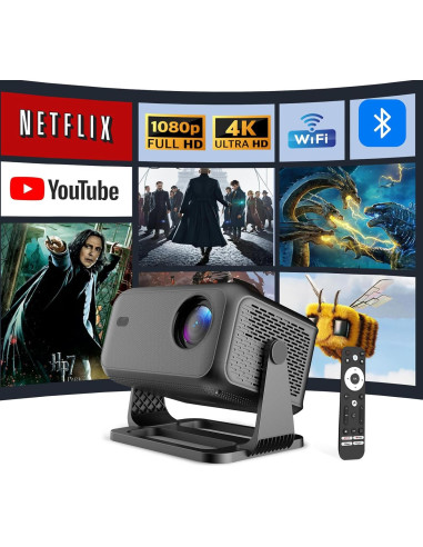Proyector NOBKLEN 1080P Android 13 WiFi 6 Bluetooth 5.2