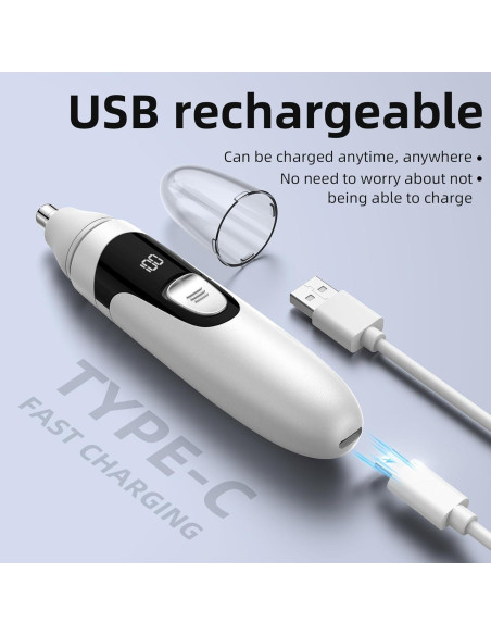 Recortador de Vello Nasal Recargable Tipo-C Shenzhen - Indoloro Recortador de Vello Nasal Recargable Tipo-C Shenzhen - Indoloro